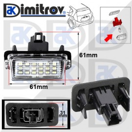LED плафони осветление заден номер Toyota Auris Avensis Verso Prius Yaris
